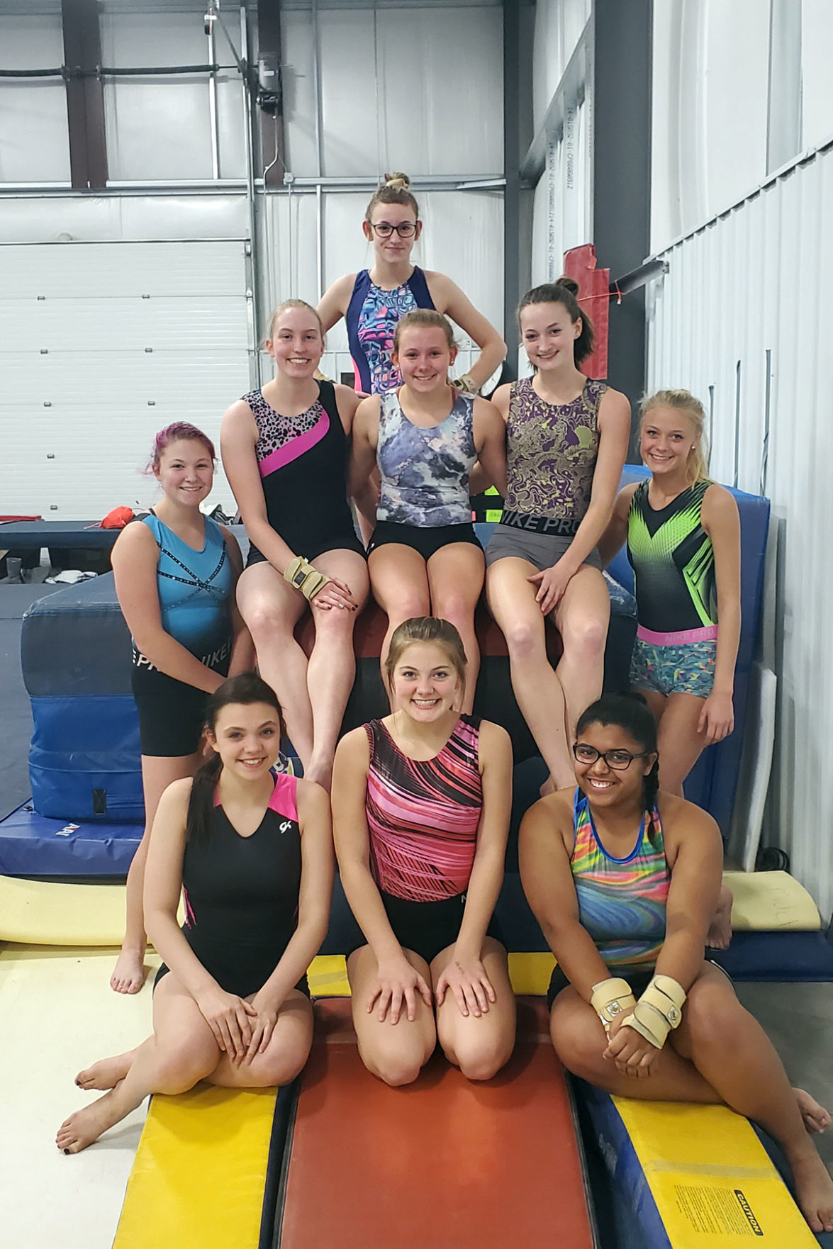 Menomonie gymnastics 2019-20 team photo